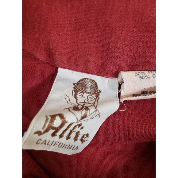 VTG‎ Alfie Shirt Mens Large Red Short Sleeve Logo Collared Polo Casual Classic - Picture 5 of 8